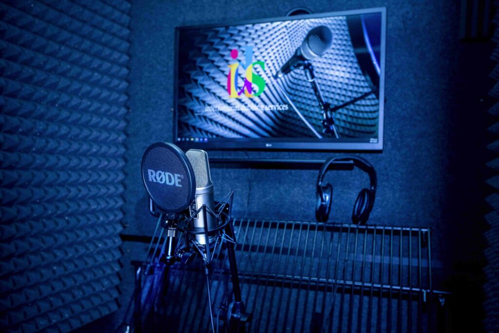 international dubbing service - recording booth