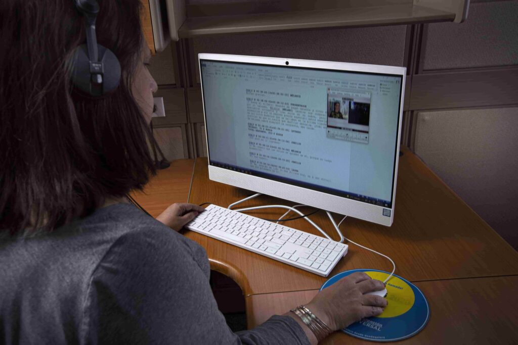 international dubbing service - woman working on cc